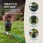 H2O-Six® Gear-Drive Sprinkler on Plastic Wheel Base 58572