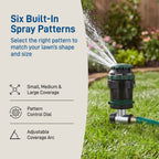 H2O-Six® Gear-Drive Sprinkler on Plastic Wheel Base 58572