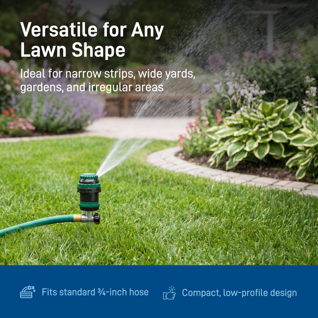 H2O-Six® Gear-Drive Sprinkler on Plastic Wheel Base 58572