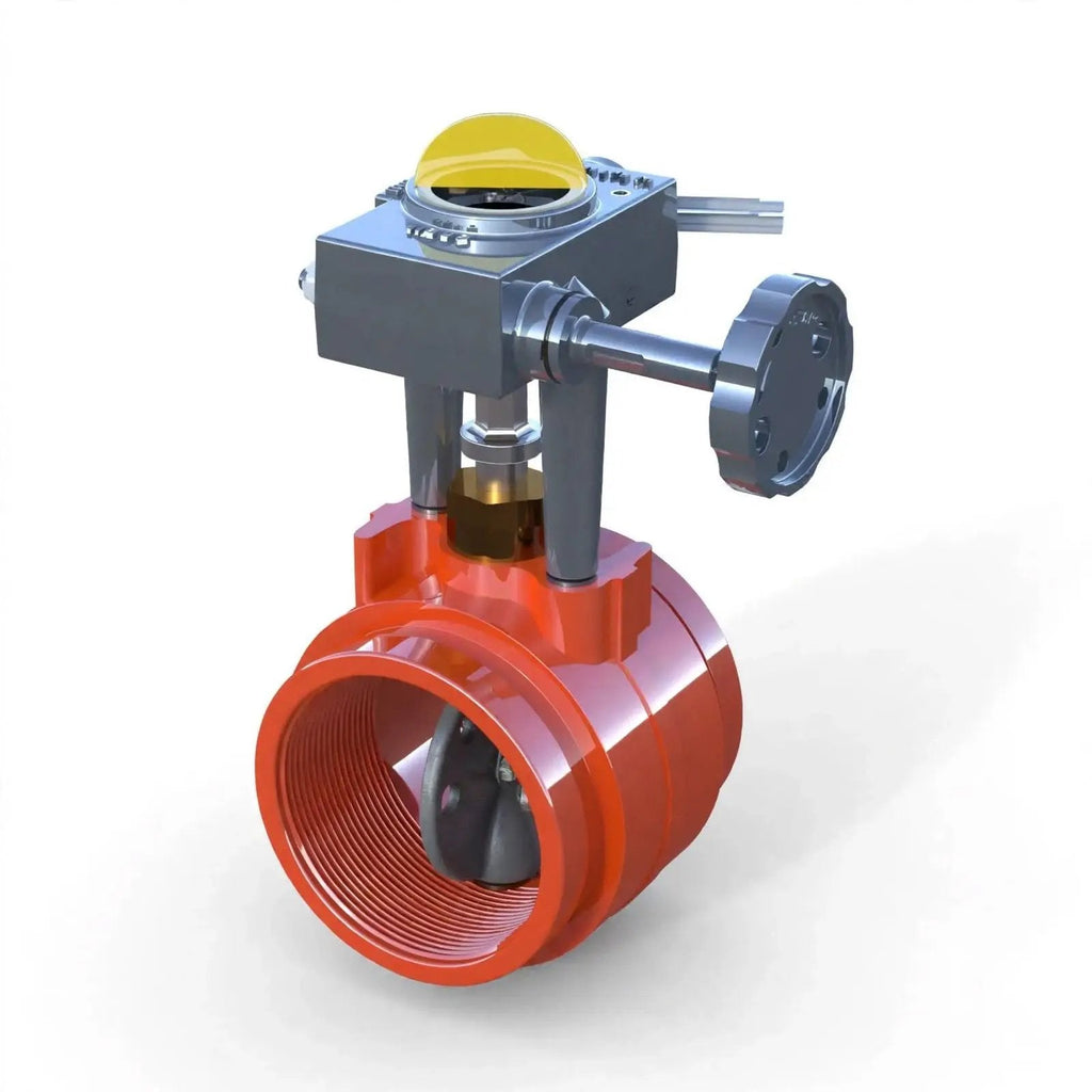 6" V Pattern RP W Grooved Butterfly Valve for Fire Safety