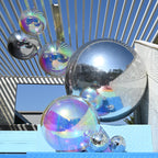 Yescom Inflatable Mirror Balloon with Iridescent, Gold, Silver, Black Options