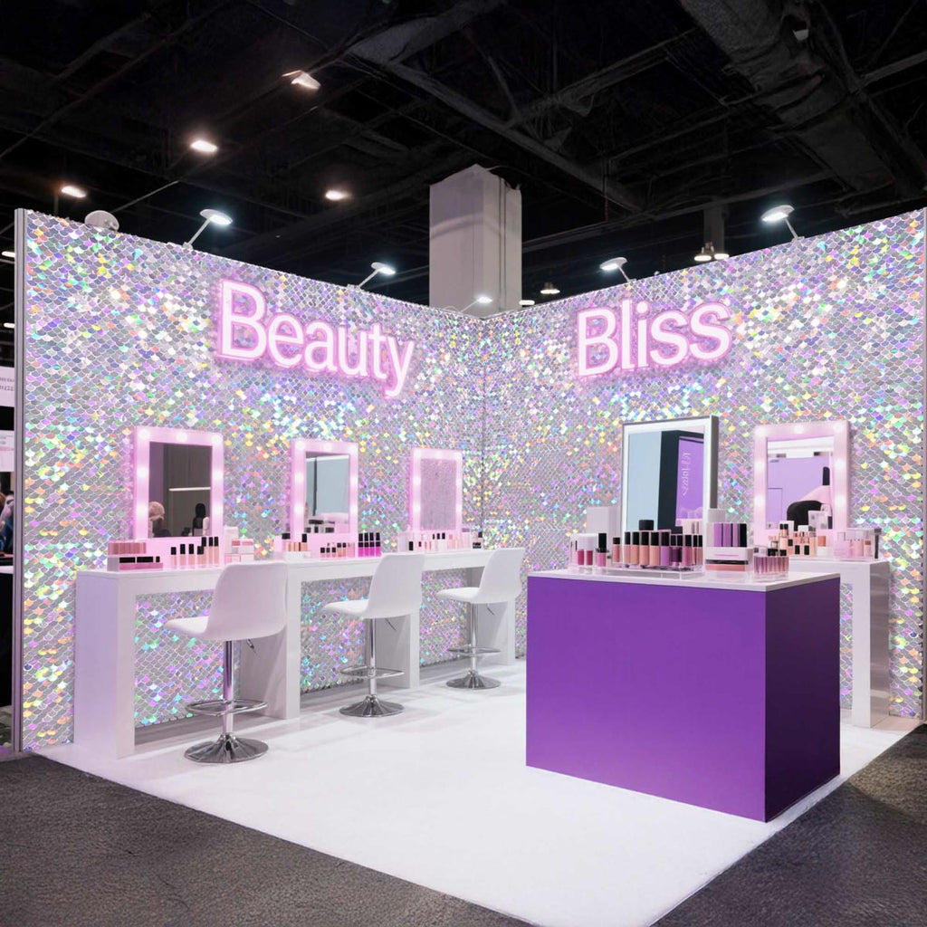 Yescom Scallop Sequin Shimmer Wall Backdrop Color Options