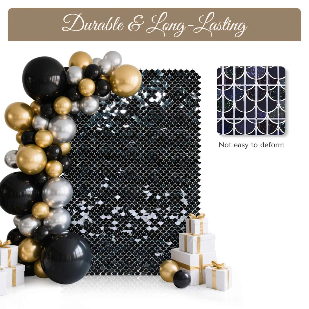 Yescom Scallop Sequin Shimmer Wall Backdrop Color Options