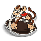 Monkey Football Hard Hat Decal