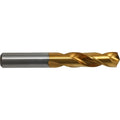 Screw Machine Drill Bit, 1/8 in Size, 135  Degrees Point Angle, High Speed Steel, TiN Finish