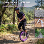 Yescom 20 inch Mountain Unicycle for Adults and Teens Municycle Purple Rim