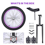 Yescom 20 inch Mountain Unicycle for Adults and Teens Municycle Purple Rim