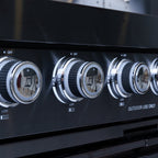 79" 4-Burner 72,000 BTU Black Outdoor Kitchen Island Grill + Side Burner + Rotisserie kit +Sink