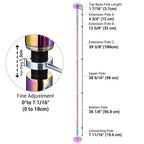 Yescom Home Fitness Colorful Spinning Dance Pole D45mm 12ft