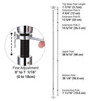 Yescom 10' Spinning Dance Pole Kit Removable D45mm