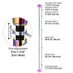 Yescom 11.5ft Colorful Portable Spinning Pole
