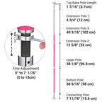 Yescom 12.6ft Silicone Portable Spinning Pole D45mm