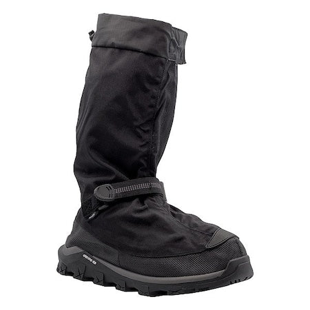 Overshoes, Plain Toe, 17 in Height, GRIP PRO Traction Aid Sole, Black, 3XL