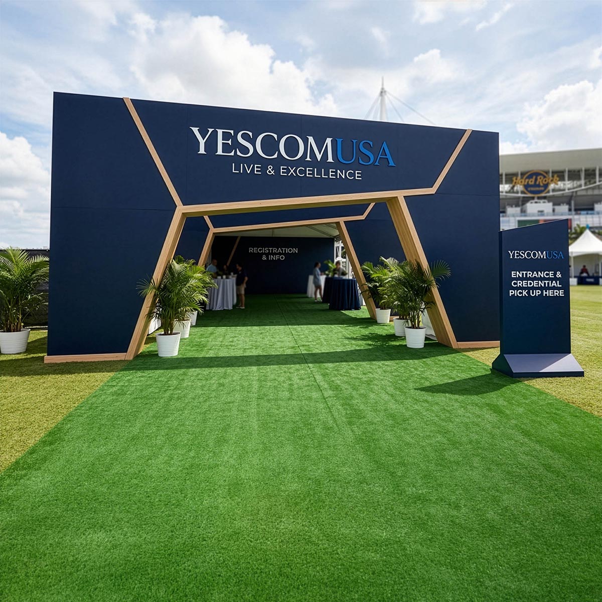 Yescom Event Turf Rolls for Corporate Brand Activations & Launches 13/16"H