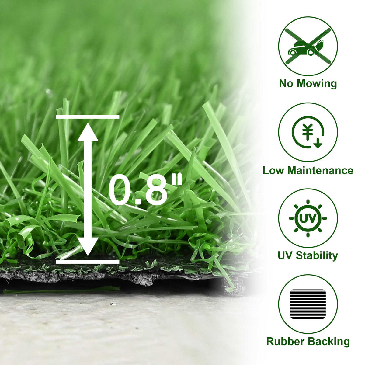 Yescom Indoor Pet Turf Rolls for Dog Daycare Facility 13/16"H
