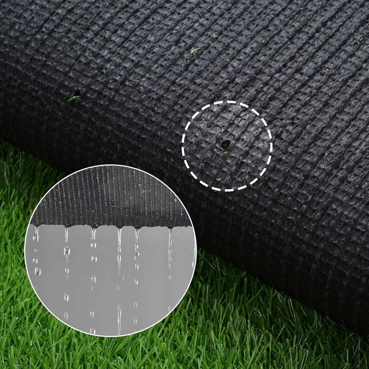 Yescom Outdoor Pet Turf Rolls for Dog Daycare Facility 1 3/8"H