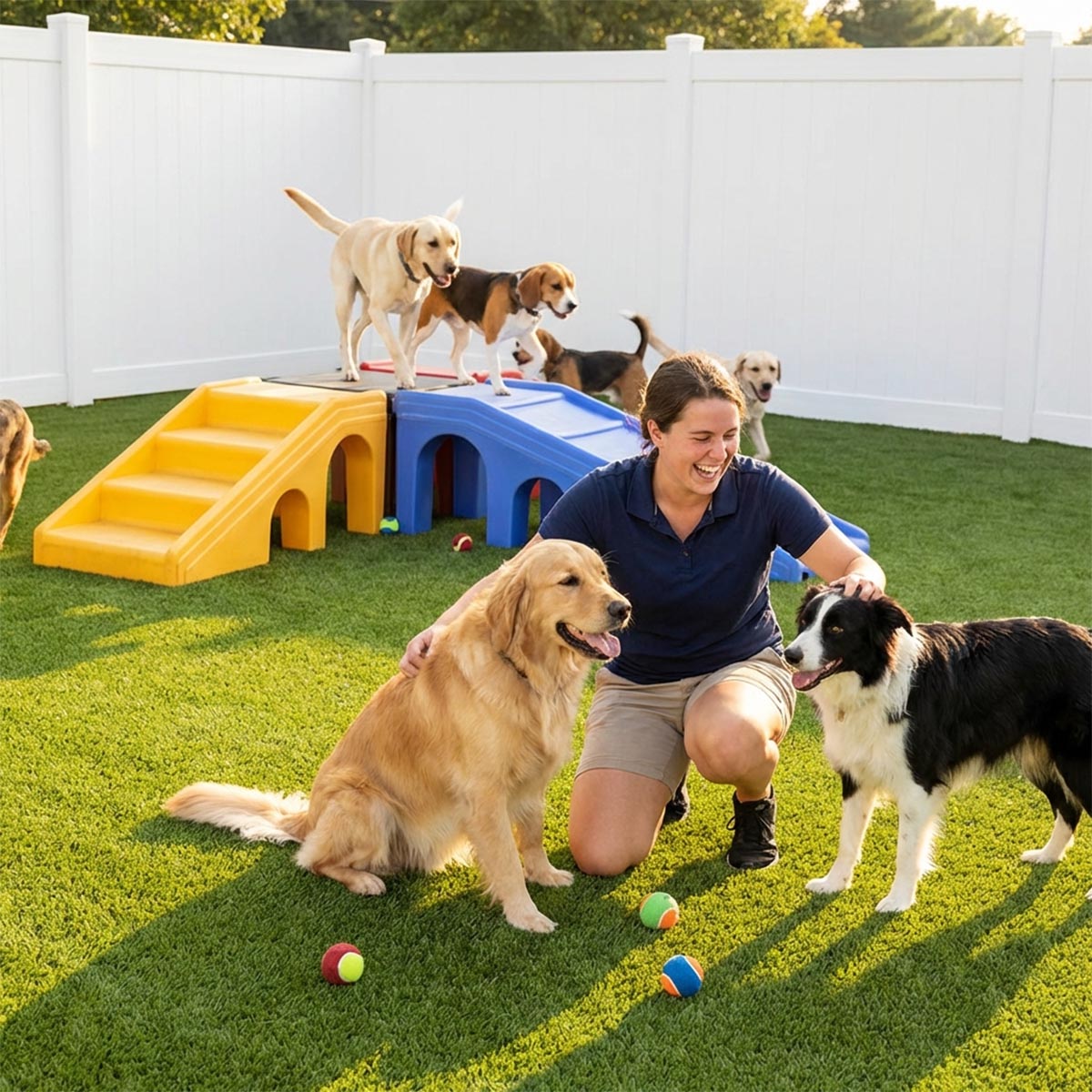 Yescom Outdoor Pet Turf Rolls for Dog Daycare Facility 1 3/8"H