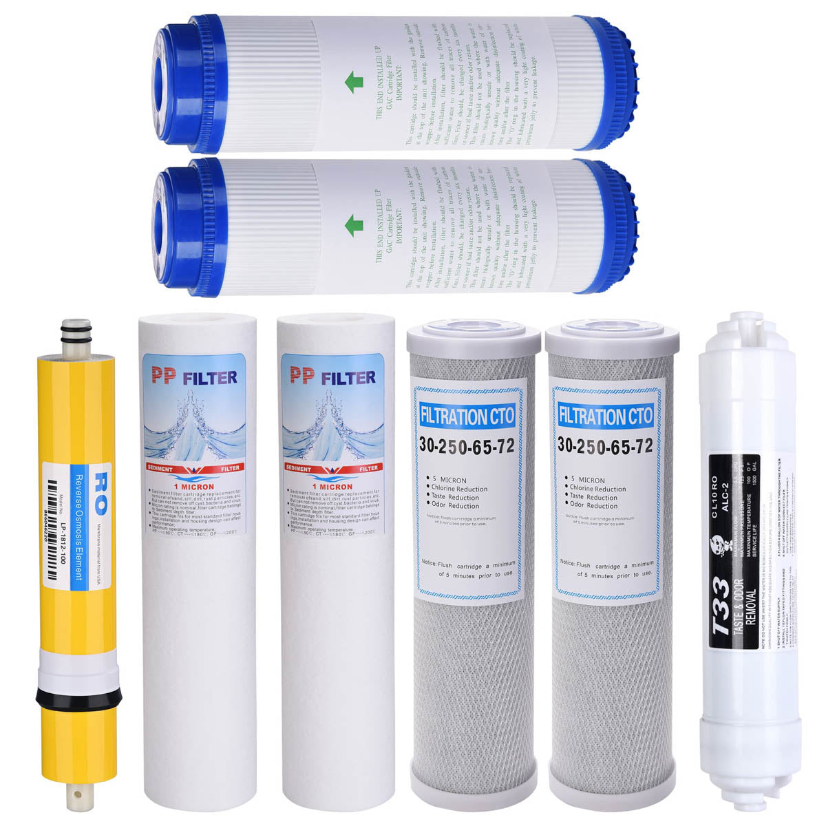 Yescom Under Sink Water Filter Replacement Cartridge 8 Pack