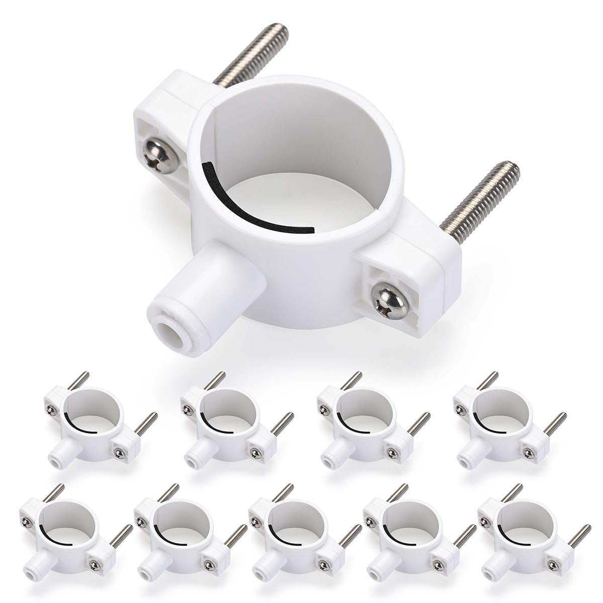 Yescom 10x Drain Saddle Clamp with 1/4" Quick Connect Fitting