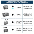 Yescom Stable PVC Pool Toy Storage Bin Mesh Rolling Cart