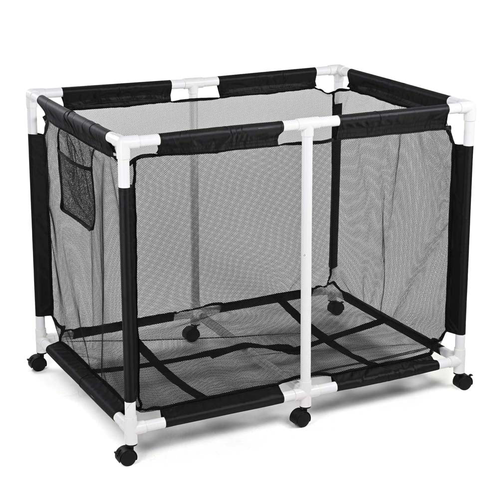 Yescom Stable PVC Pool Toy Storage Bin Mesh Rolling Cart
