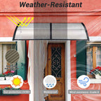 Yescom Door & Window Poly Awning Canopy 80"x40"