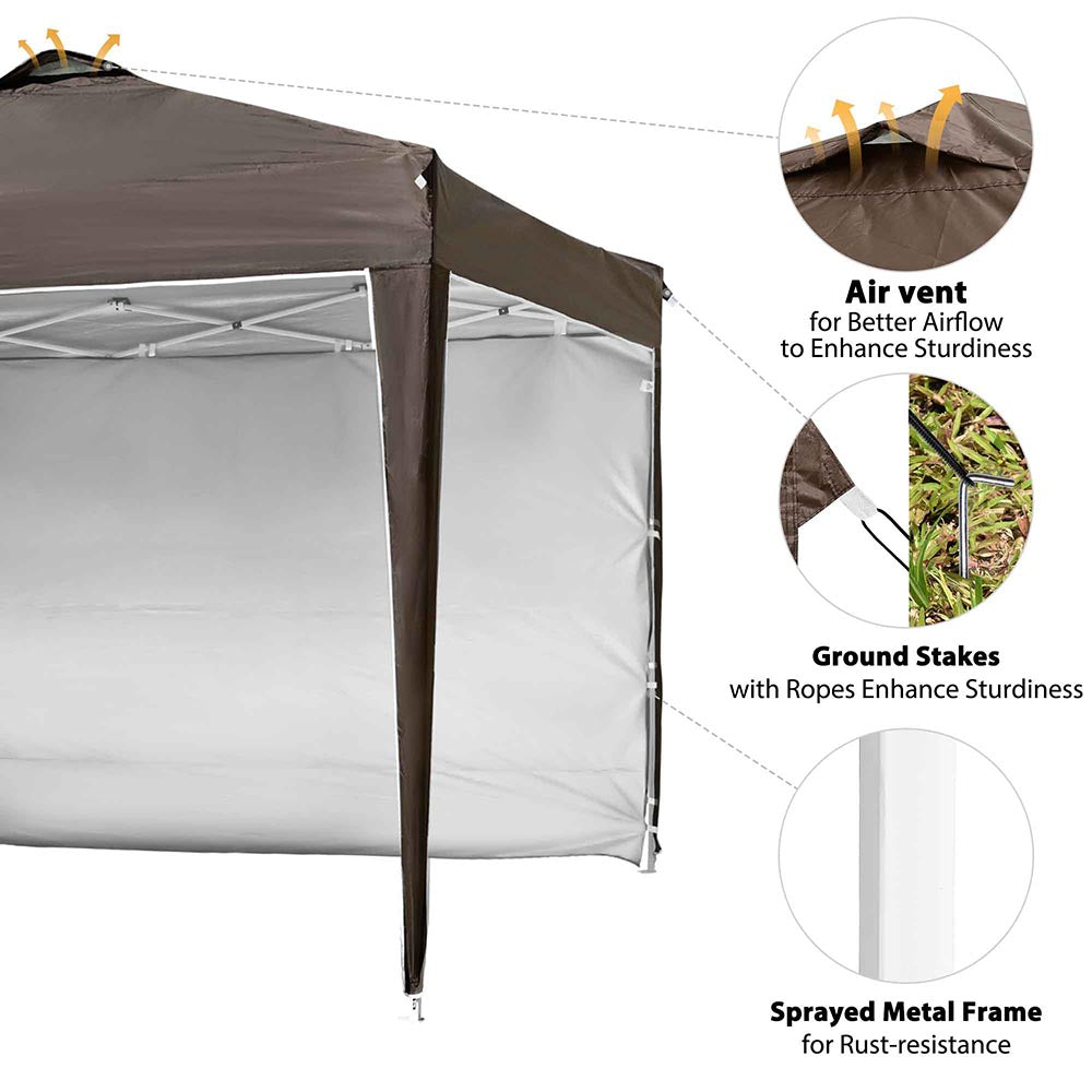 Yescom 10x10 Pop Up Canopy Tent with Weight Bags Air Vent