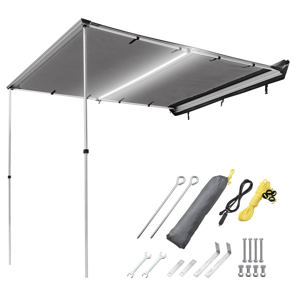 Yescom Awning with LED Light 8.2' x 6.6' Car Side Awning