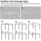 Yescom 10x10 Ez Pop Up Tent Canopy Top Replacement Cover (9.6'x9.6')
