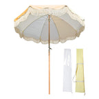 LAGarden Patio Outdoor Market Fringe Umbrella Tilt Palm Springs