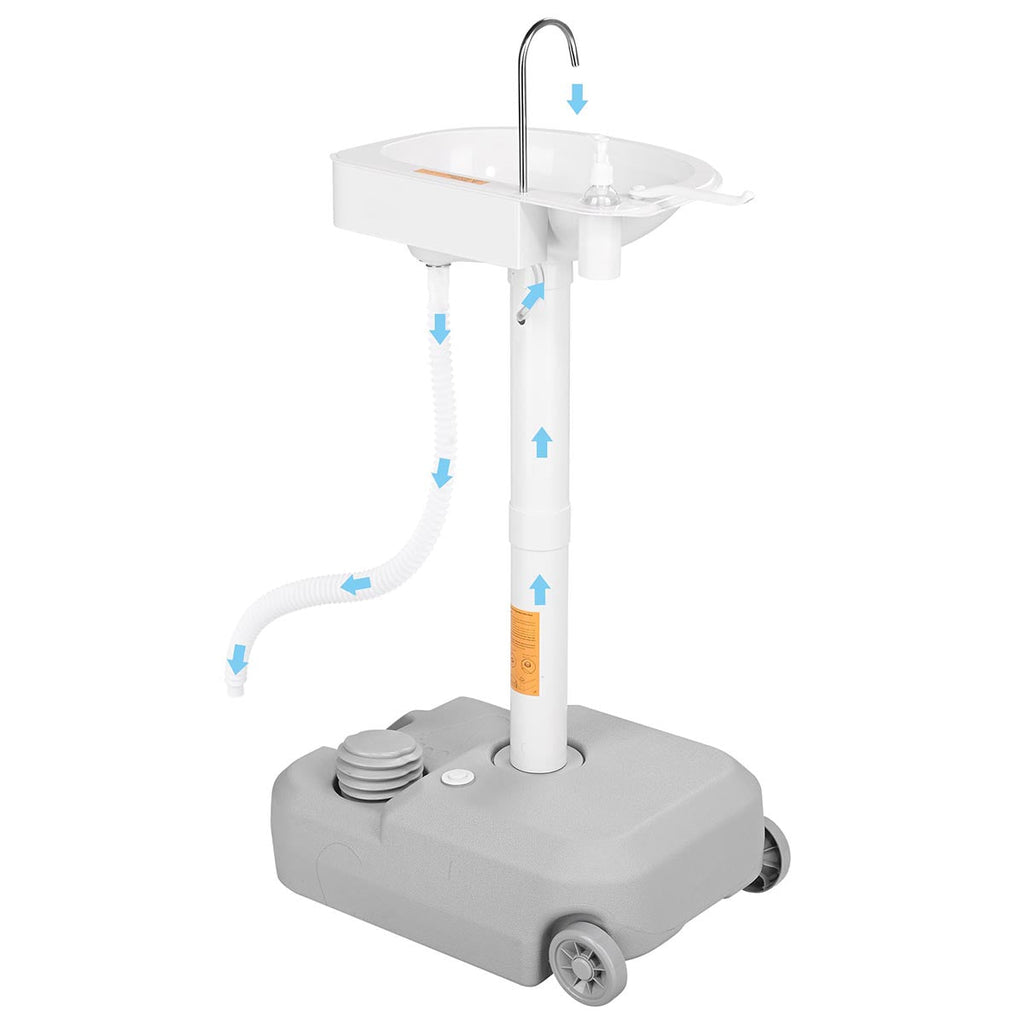 Yescom 5Gal Electric Hand Washing Station with Wheels & Handle