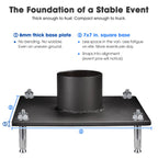 Yescom Shade Sail Posts (Pole, Base, D-Ring Clamp)