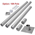 Yescom Shade Sail Posts (Pole, Base, D-Ring Clamp)
