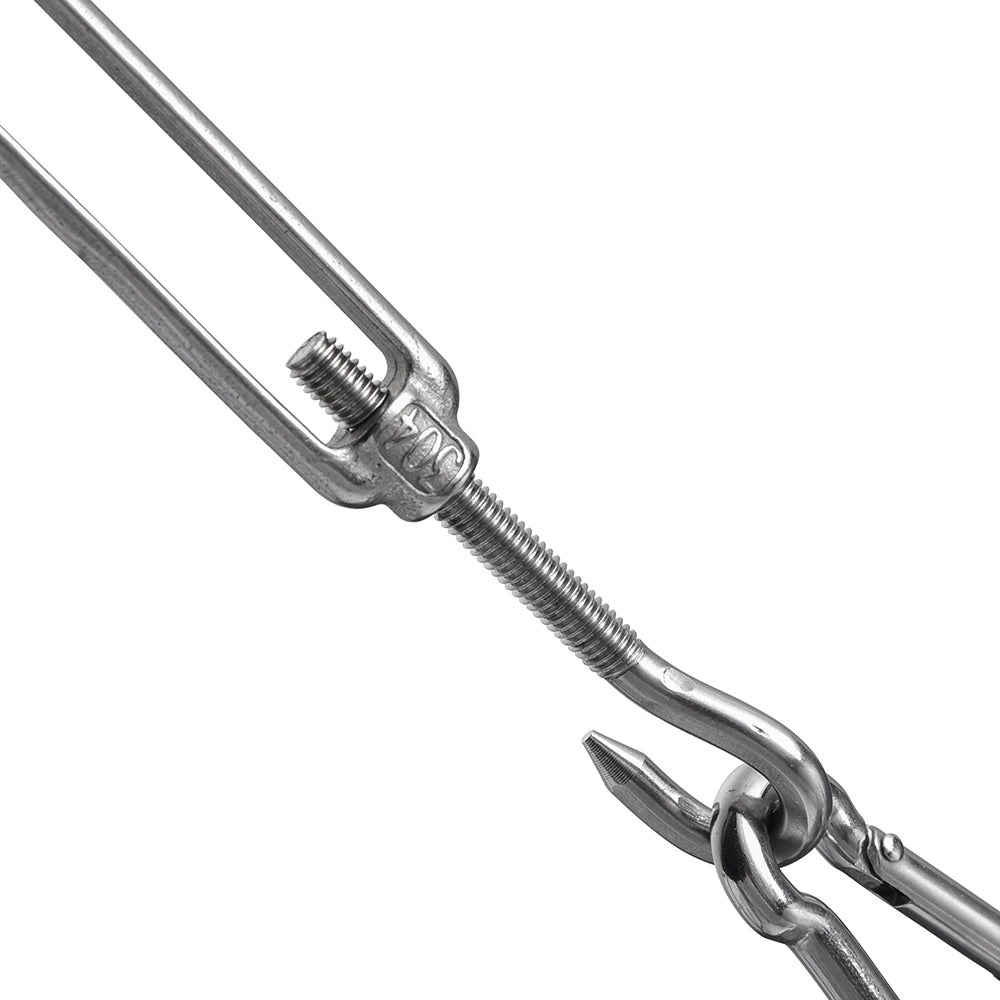 Yescom 2.5mm T304 Stainless Steel Wire Rope w Fasteners, 7x7, 240' - (4x)60'