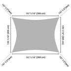 Yescom 10x13ft Water Resist Patio Sail Shade Rectangle Canopy