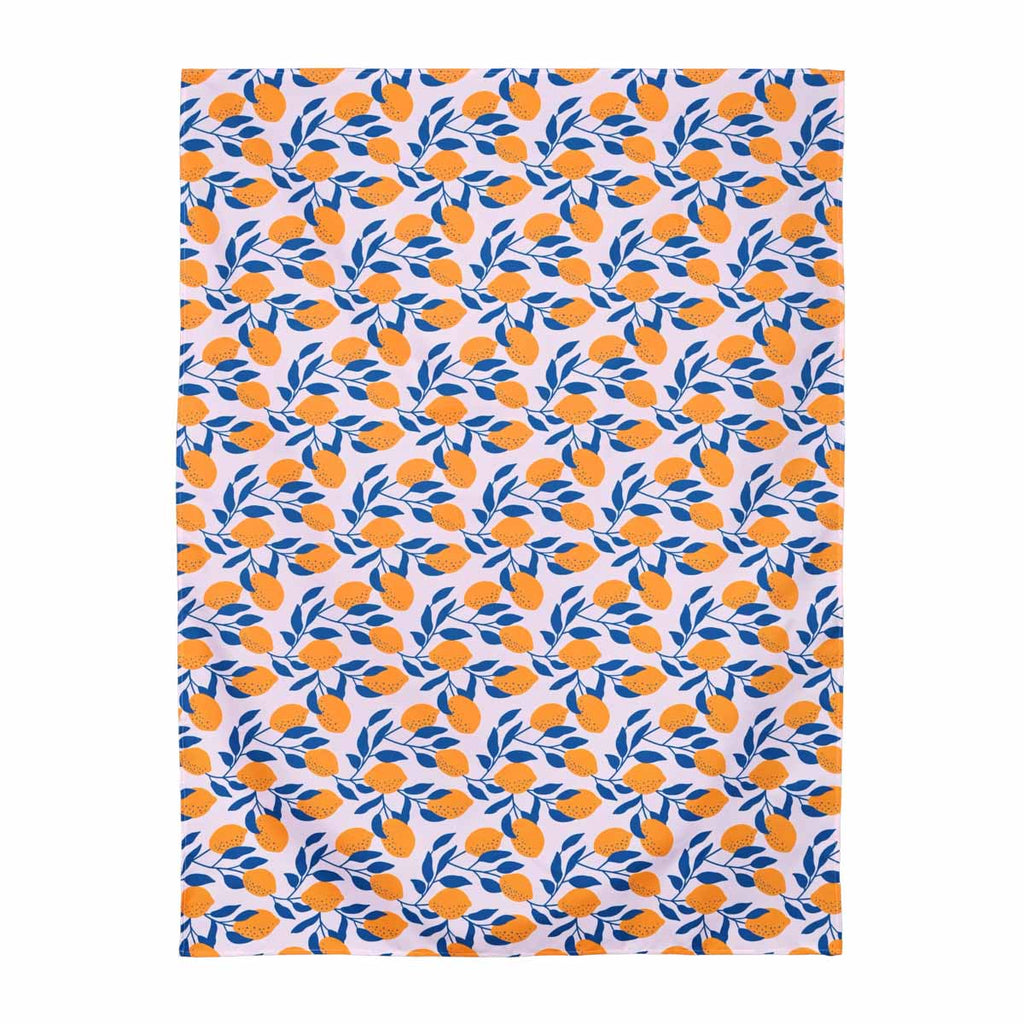 LAGarden Rectangle Tablecloth with Lemon Orange Seagull Print 43"x57"