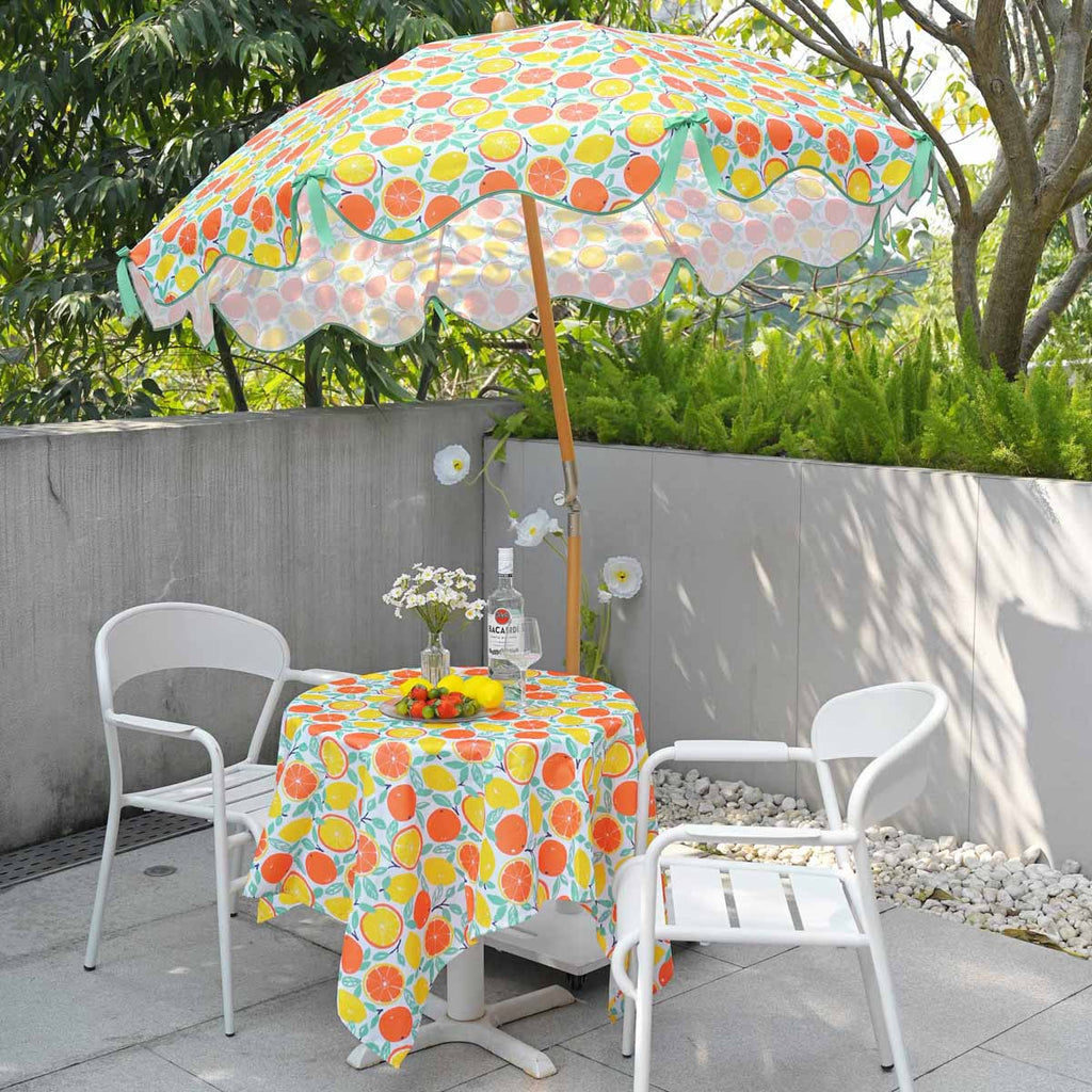 LAGarden Rectangle Tablecloth with Lemon Orange Seagull Print 43"x57"
