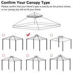 Yescom 10' x 10' Gazebo Replacement Canopy 2-Tier