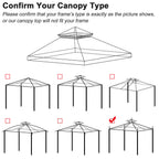 Yescom 12x10 ft Sunjoy L-GZ288PST-4D Gazebo Replacement 2-tier