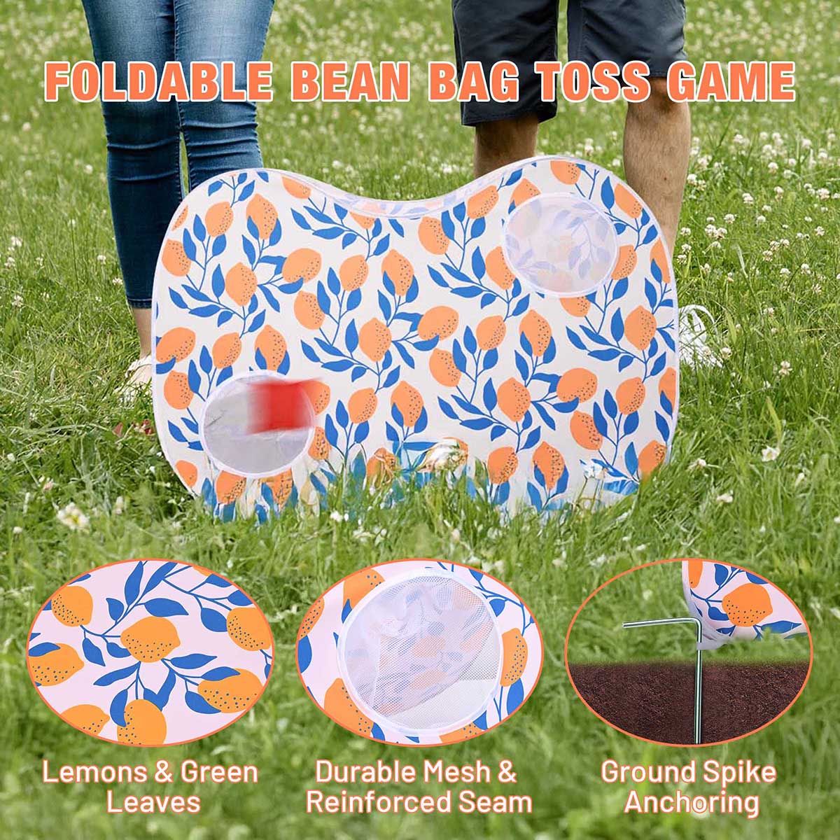 Yescom Popup Outdoor Bag Toss Game Billboard & 3 Bean Bags