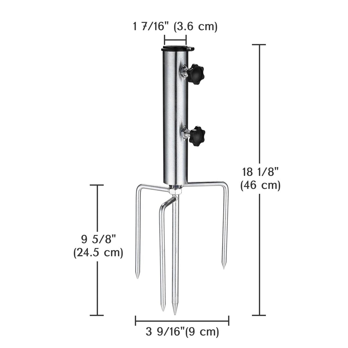 Yescom Pool Patio Umbrella Clamp 1 1/2" Holds Pole D7/8" to D1 1/4"