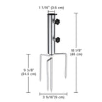 Yescom Galvanized Steel Beach Umbrella Anchor for Poles D1 7/16"
