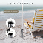 Yescom Galvanized Steel Beach Umbrella Anchor for Poles D1 7/16"
