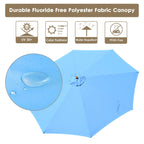 Yescom 13ft Patio Wood Market Umbrella with Deck Mount