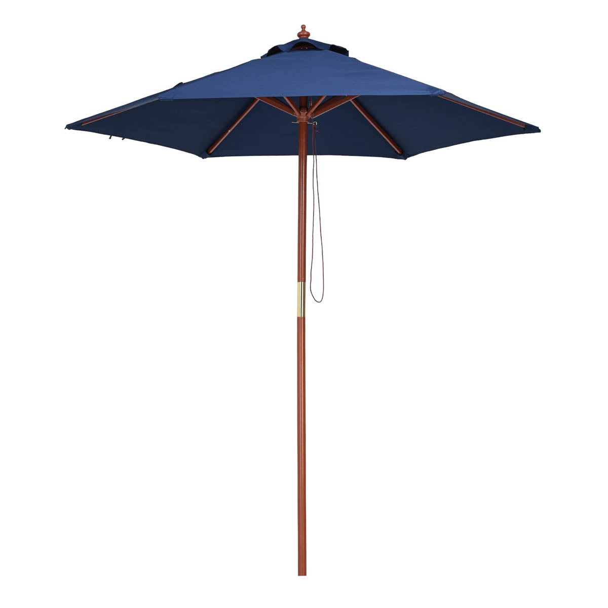 Yescom 7ft Patio Wood Market Umbrella 6-Rib for Golf Courses/Country Clubs