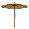 Yescom Custom Patio Umbrellas for Restaurant, Cafe - 9ft Wooden