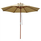 Yescom Custom Patio Umbrellas for Restaurant, Cafe - 9ft Wooden
