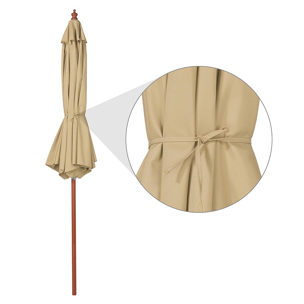 Yescom Custom Patio Umbrellas for Restaurant, Cafe - 9ft Wooden