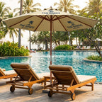 Yescom Custom Patio Umbrellas for Restaurant, Cafe - 9ft Wooden