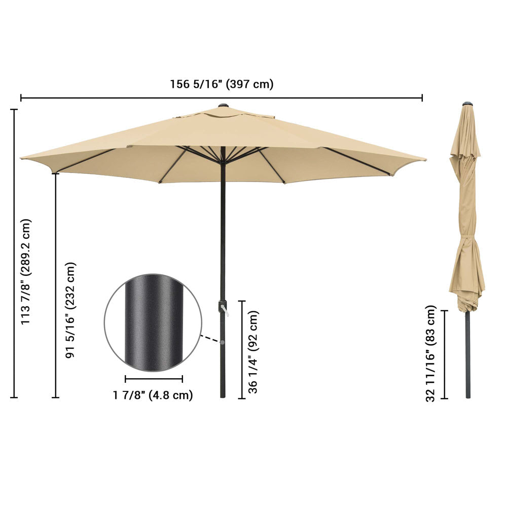 Yescom 13ft Outdoor Patio Market Garden Table Umbrella